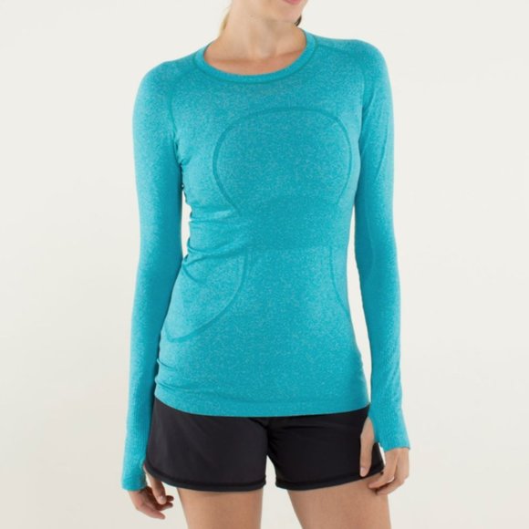 LULULEMON Run Swiftly Tech Long Sleeve in Surge Sz 10 - Picture 2 of 12